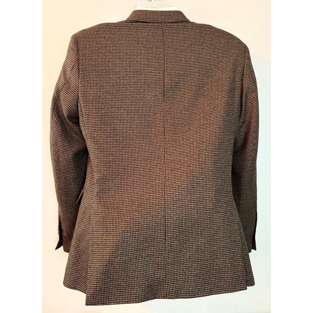 Tommy Hilfiger Blazer 38R Brown Tweed Houndstooth Check Sport Coat 2 button - Picture 4 of 12